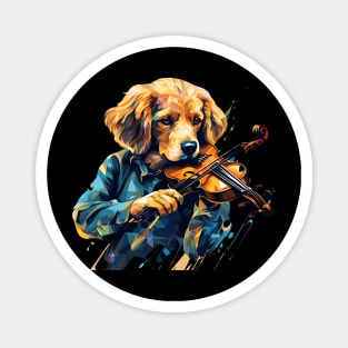 Dog playing violin Magnet